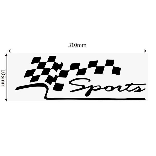 Наклейка флаг SPORTS - белые 200931 фото