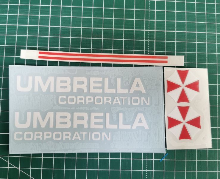 Наклейки - UMBRELLA corporation 2 штуки - Белая 200832 фото