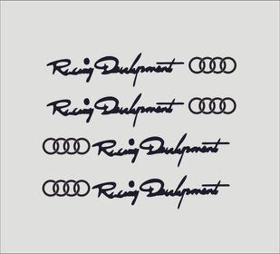 Наклейки на ручки Комплект наклеек Racing Development AUDI - черные (4 штуки) 200197 фото