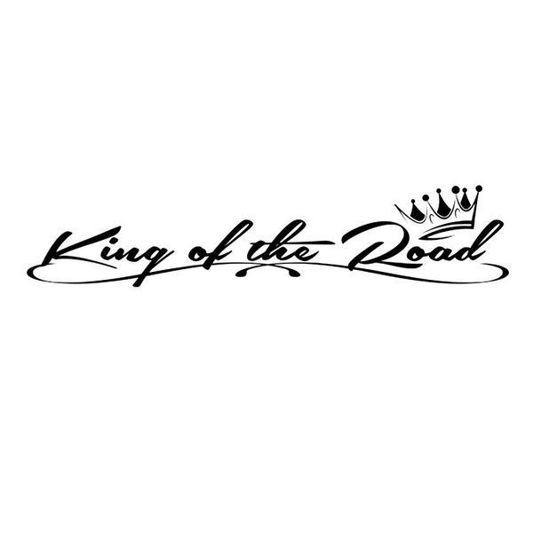 Наклейка на лобовое или заднее стекло King of the road 90 х 19 см 20187 фото