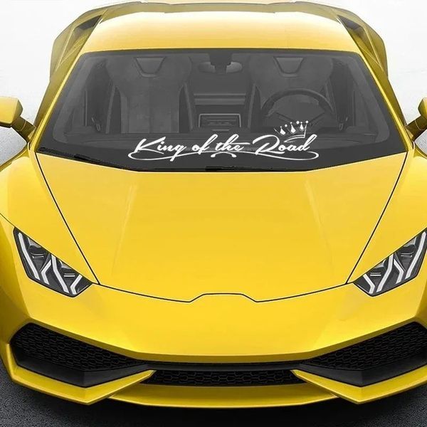 Наклейка на лобовое или заднее стекло King of the road 90 х 19 см 20187 фото