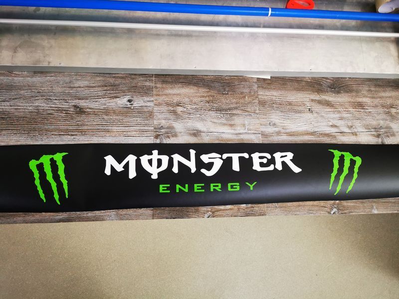 Сонцезахисна наклейка на лобове скло Monster energy 200115 фото