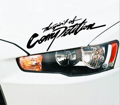 Наклейка The spirit of Competition - Чорна 18х5 см 20030 фото
