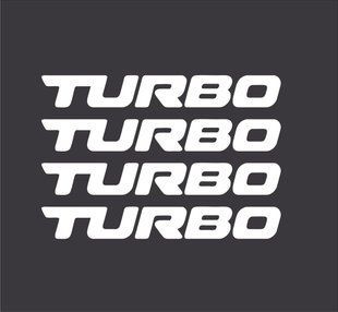 Наклейка на ручки Комплект наклеек TURBO - белые (4 штуки) 200193 фото