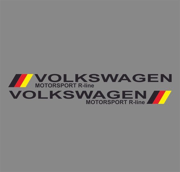 Наклейка на порог VOLKSWAGEN Motorsport R-line 20149 фото
