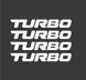 Наклейка на ручки Комплект наклеек TURBO - белые (4 штуки) 200193 фото 1