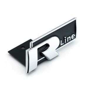 3D эмблема "R-line" на решётку радиатора Черная на скотче 300241 фото