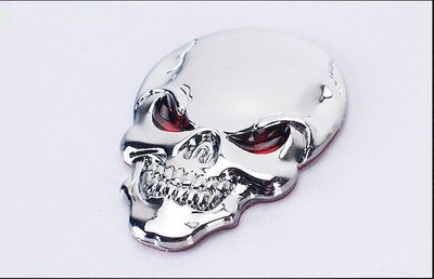 3D эмблема - череп хром 30068 фото