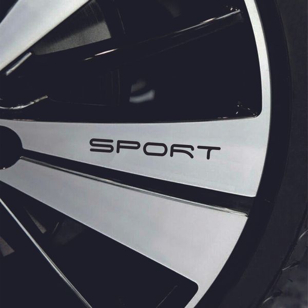 Автомобіль Наклейки диск колеса SPORT Комплект 4 штуки чорна 20101 фото