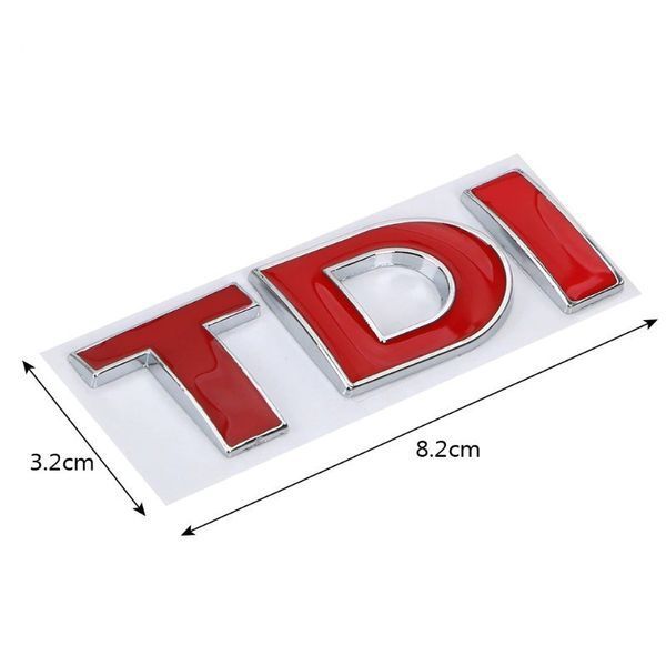 3D эмблема TDI - красные хром 301063 фото
