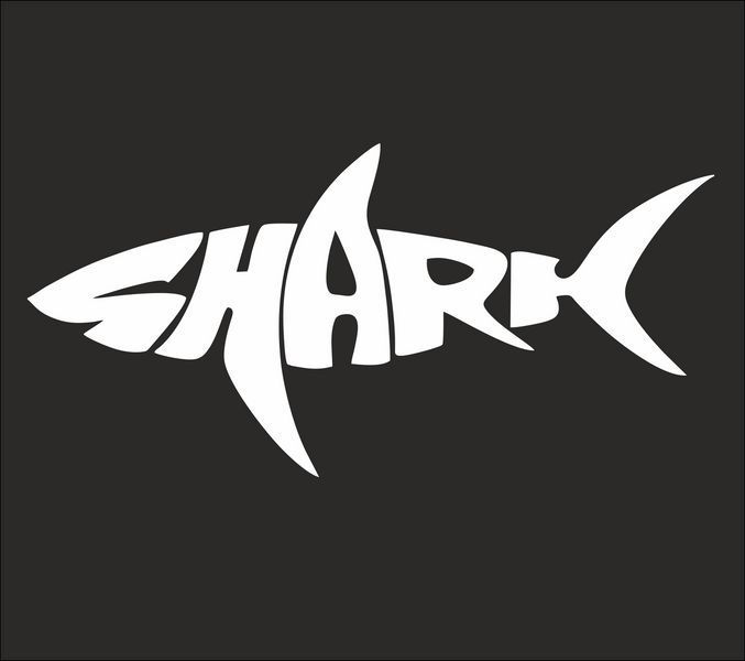 Виниловая наклейка на авто SHARK 25 х 12 см 20192 фото