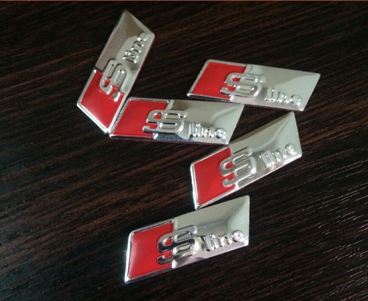 3D эмблема S-LINE мини - красный - серебро матовое 30073 фото
