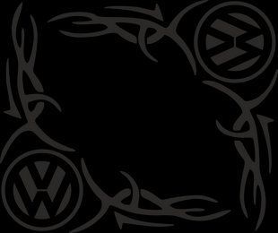 Наклейка вінілова куток Volkswagen 40 х 40 см 20193 фото