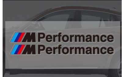 Наклейки на авто BMW ///M Performance - Черные (2 штуки) 20041 фото