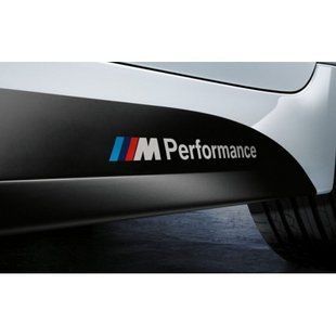 Комплект наклейок BMW ///M Performance - Білі (2 штуки) 20042 фото