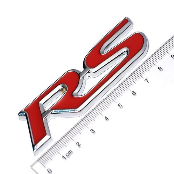 3D эмблема "RS" красная 300282 фото