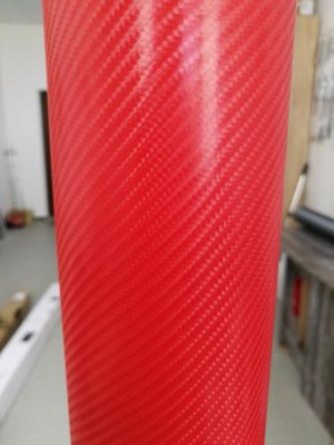 Плівка під Карбон червоний 4D з микроканалами. Ширина 1,52 м. 10015 фото