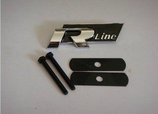 3D эмблема "R-line" на решётку радиатора Черная 30024 фото