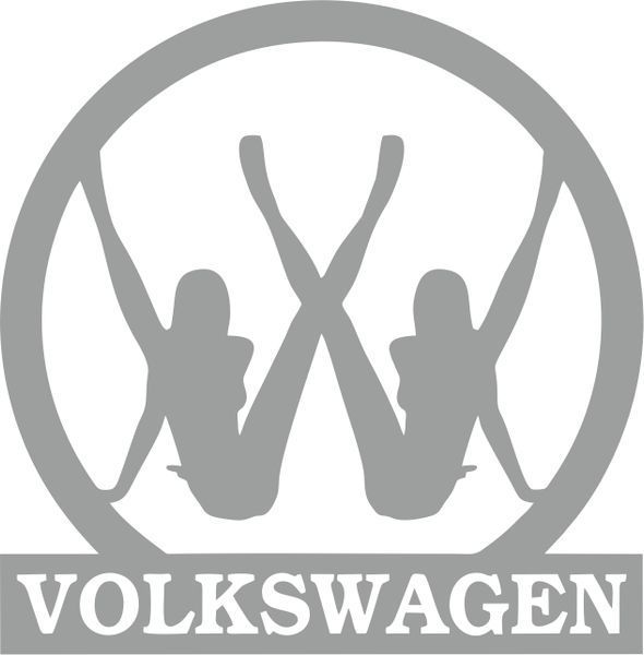 Виниловая наклейка на авто - Volkswagen Девушки 15 х 15 см 200182 фото