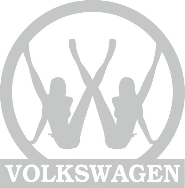 Виниловая наклейка на авто - Volkswagen Девушки 15 х 15 см 200182 фото