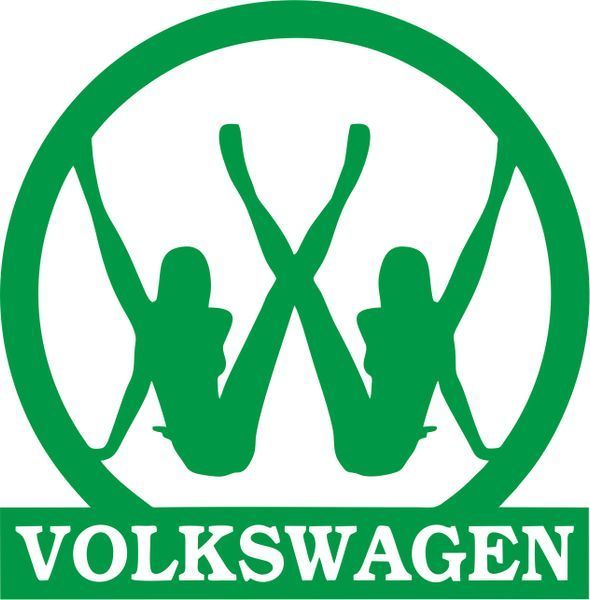 Виниловая наклейка на авто - Volkswagen Девушки 15 х 15 см 200182 фото