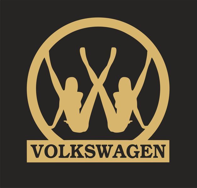 Виниловая наклейка на авто - Volkswagen Девушки 15 х 15 см 200182 фото