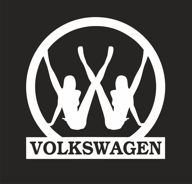 Виниловая наклейка на авто - Volkswagen Девушки 15 х 15 см 200182 фото