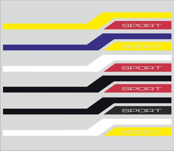 Вінілова наклейка смуга на капот SPORT 100 х 10 см 20195 фото