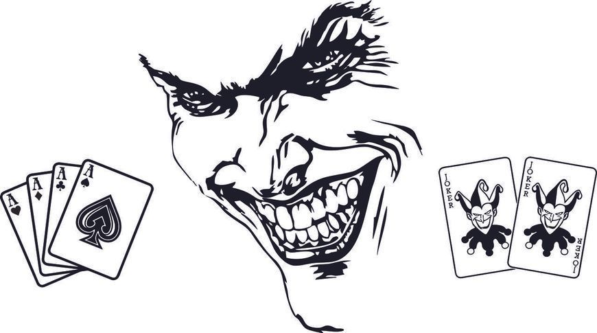 Наклейка на заднее стекло JOKER 50 х 90см 20157 фото