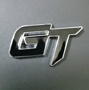 3D емблема GT - чорна 311552 фото