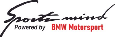 Наклейка Sports Mind Powered by BMW Motorsport на капот 29x9 см 200293 фото