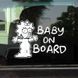 Наклейка на авто BABY ON BOARD 12х17 см размер можно менять 20160 фото 1