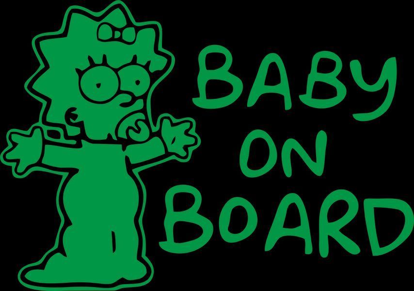 Наклейка на авто BABY ON BOARD 12х17 см размер можно менять 20160 фото