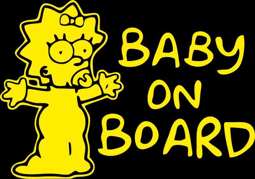 Наклейка на авто BABY ON BOARD 12х17 см размер можно менять 20160 фото