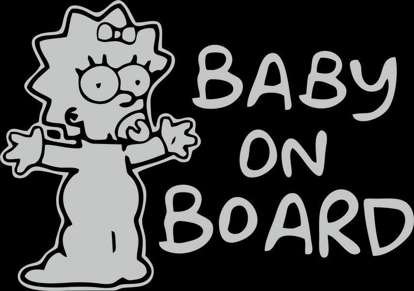 Наклейка на авто BABY ON BOARD 12х17 см размер можно менять 20160 фото