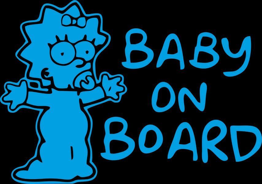 Наклейка на авто BABY ON BOARD 12х17 см размер можно менять 20160 фото