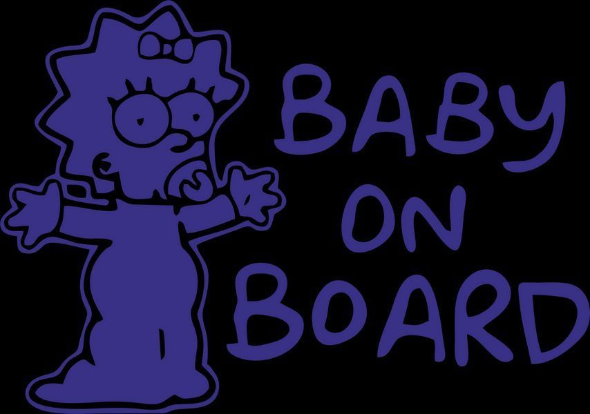 Наклейка на авто BABY ON BOARD 12х17 см размер можно менять 20160 фото