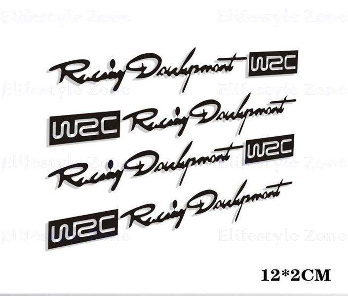 Комплект наклейок Racing Development WRC - Білі з червоним (4 штуки) 200173 фото
