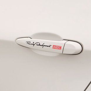 Наклейка на ручки Комплект наклейок Racing Development WRC - Чорні з червоним (4 штуки) 200174 фото