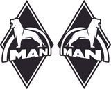 Комплект наклеек на двери MAN 50 х 30 см 20125 фото