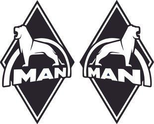 Комплект наклеек на двери MAN 50 х 30 см 20125 фото