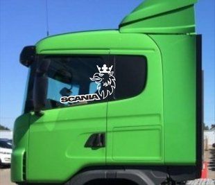 Наліпка на Авто / Вантажівки / Фури / Скло / Кузов " Scania Орел на скло 2 сторони 20200 фото