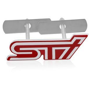 3D емблема STi Subaru Tecnica International на решітку - червоний 300961 фото