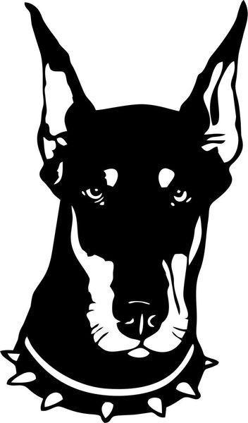 Наклейка Доберман Doberman 13х22см 20166 фото