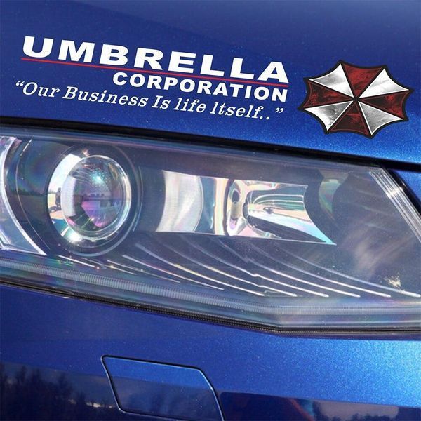Наклейка UMBRELLA corporation Біла 2 штуки 36 х 6 см 20084 фото