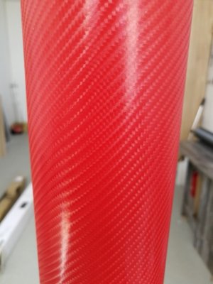 Плівка Карбон червоний 3D з микроканалами. Розмір 40 х 152 см 100151 фото