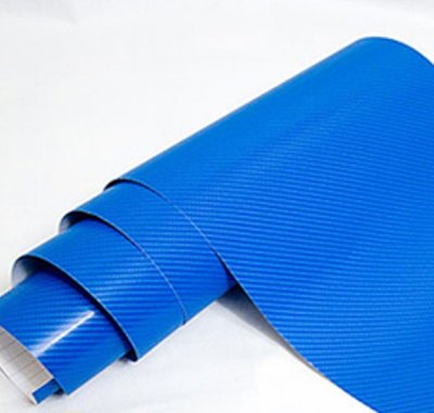 Пленка под Карбон 4D: синий с микроканалами. Размер 40 х 152 см 100661 фото