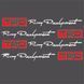 Наклейки на ручки Комплект наклеек Racing Development TRD - Белые с красным (4 штуки) 200175 фото 6