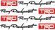 Комплект наклеек Racing Development TRD - Черные с красным (4 штуки) 200185 фото 3