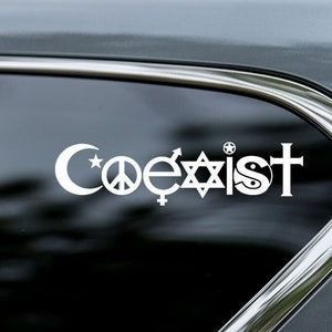 Виниловая наклейка COEXIST 29х7 см 20171 фото